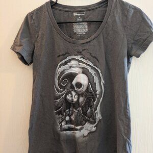 Nightmare Before Christmas Jack & Sally Disney Store Graphic Tee Women's Size M